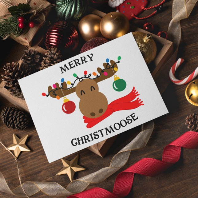 Festividades Cartão de Natal Personalizado da feliz Christmoose (Criador carregado)