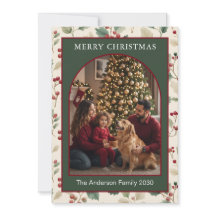 Cartão de Natal personalizado de 5 fotos Arco Verd