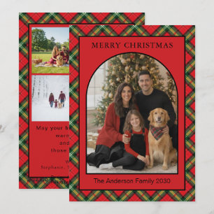 Festividades Cartão de Natal Personalizado de 5 Fotos Arco Verd