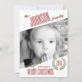 Festividades Cartão de Natal Personalizado de Férias Personaliz