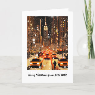 Festividades Cartão de Natal personalizado de Manhattan, Nova Y