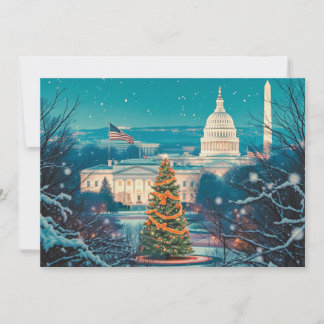 Festividades Cartão de Natal Personalizado de Washington DC