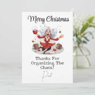 Festividades Cartão de Natal Personalizado Do Chefe