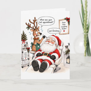 Festividades Cartão de Natal Personalizado e Divertido para Est