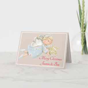 Festividades Cartão de Natal Personalizado - Estrela do Anjo G