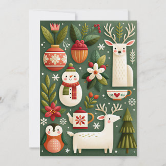 Festividades Cartão de Natal personalizado festivo
