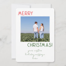 Cartão de Natal Personalizado Minimalista Simples