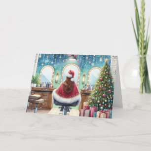 Festividades Cartão de Natal personalizado para cabeleireiro