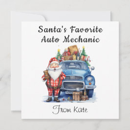 Festividades Cartão De Natal Personalizado Para Carro/Mecânico