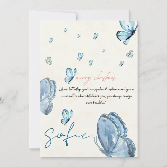 Festividades cartão de natal personalizado para ela (Frente)