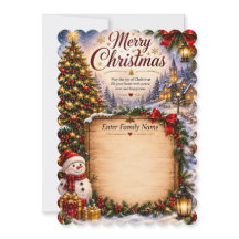 Cartão de Natal Personalizado para Família