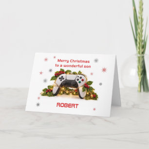 Festividades Cartão de Natal Personalizado para Filho Controle