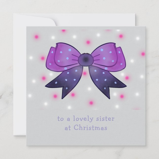 Festividades Cartão de Natal personalizado para Irmãs arcos Bon (Frente)