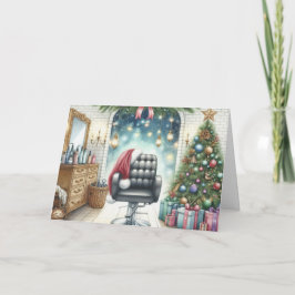Festividades Cartão de Natal Personalizado para Lista de Cabelo
