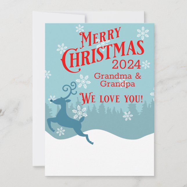 Festividades Cartão de Natal Personalizado para Reindeer de Fer (Frente)