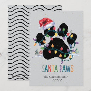 Festividades Cartão de Natal Personalizado Pegada do Papai Noel
