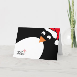 Festividades Cartão de Natal Personalizado Pinguim