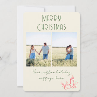 Festividades Cartão de Natal Personalizado Simples com Múltipla