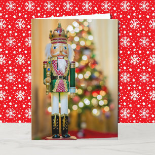 Festividades Cartão de Natal Personalizar Texto do Nutcracker