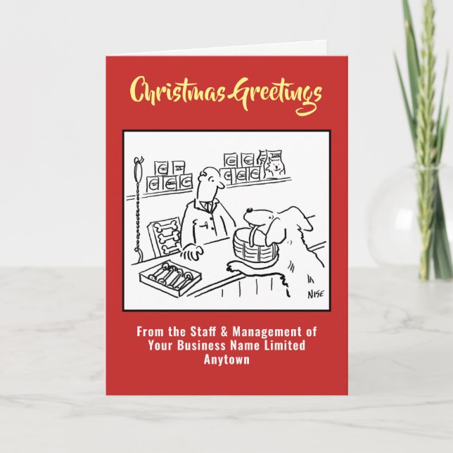 Festividades Cartão de Natal Pet Compre ou Pet Store (Frente)