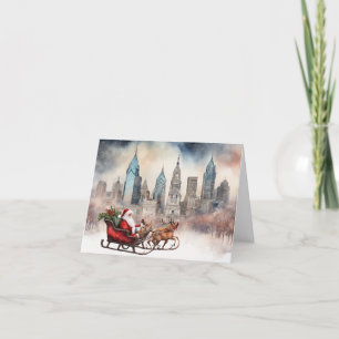 Festividades Cartão de Natal Philly com Papais noeis e Reindeer