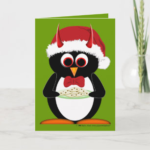 Festividades Cartão de Natal Pinguim