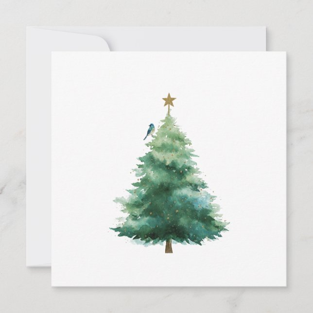 Festividades Cartão de Natal Plano (Frente)