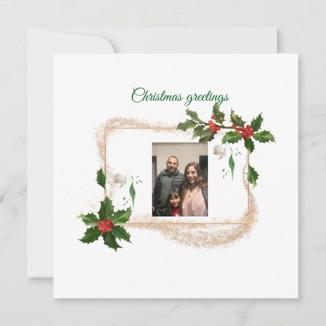 Festividades Cartão de Natal plano (Frente)