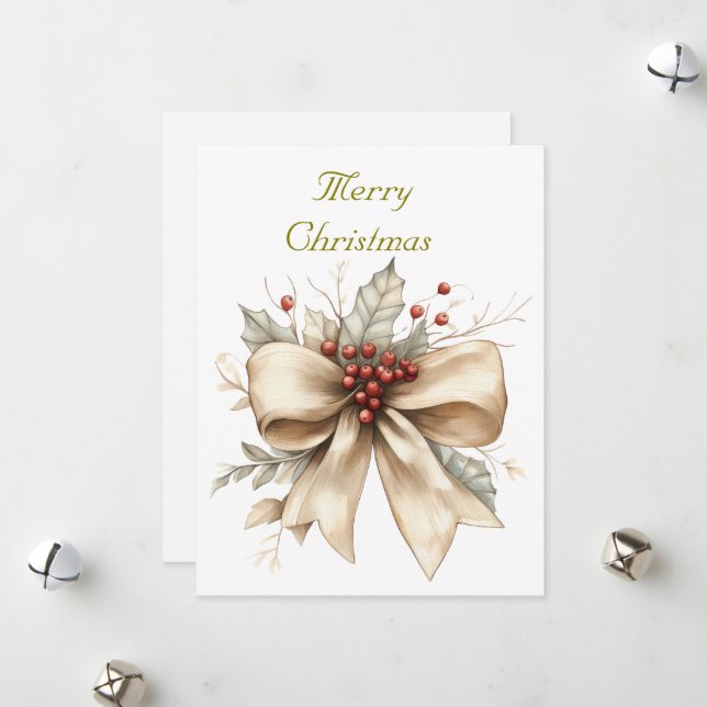 Festividades Cartão de Natal plano (Frente/Verso In Situ)