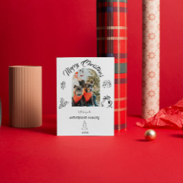 Festividades Cartão de Natal Plano Caprichoso Desenhado à Mão