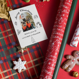 Festividades Cartão de Natal Plano Caprichoso Desenhado à Mão
