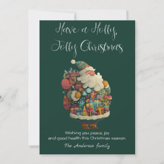 Festividades Cartão de Natal Plano com Papai Noel