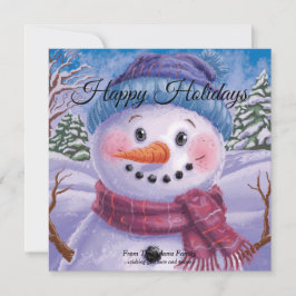 Festividades Cartão de Natal Plano do Boneco de Neve Frosty