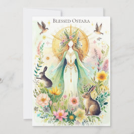 Festividades Cartão de Natal Plano Pagan Wiccan Ostara Bendito