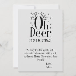 Festividades Cartão de Natal plano para veados