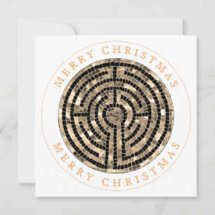 Festividades Cartão de Natal Plano Quadrado LABYRINTH V