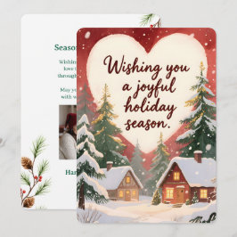 Festividades Cartão de Natal Plano Vintage Personalizável