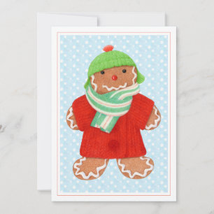 Festividades Cartão de Natal Plano WOOLIE GINGERBREAD 5x7
