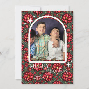 Festividades Cartão de Natal Poinsettia – Personalizado