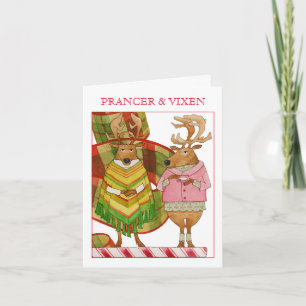 Festividades Cartão de Natal PRANCER VIXEN