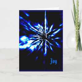 Festividades Cartão de Natal preto, azul brilhante e estrela br