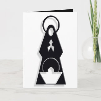 Festividades Cartão de Natal preto e branco