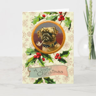 Festividades Cartão de Natal Pug