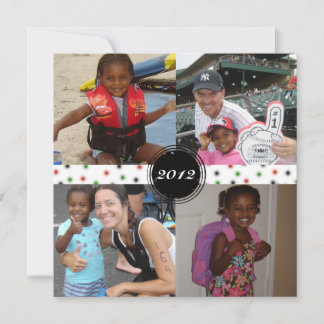 Festividades Cartão de Natal Quadrado de 5 Fotografias