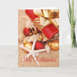 Festividades Cartão de Natal Quente "Mele Kalikimaka"