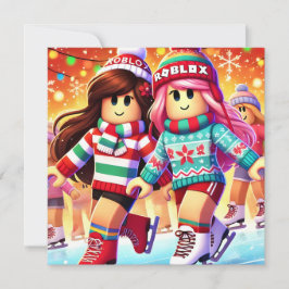 Festividades Cartão de Natal quente para adolescentes da Roblox