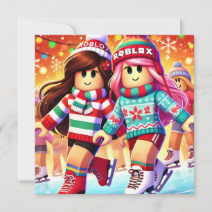 Festividades Cartão de Natal quente para adolescentes da Roblox