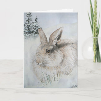 Festividades Cartão de Natal - Rabbit de inverno
