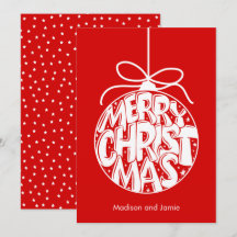 Cartão de Natal Red Merry