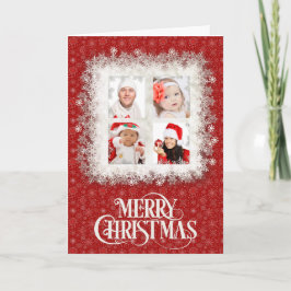 Festividades Cartão de Natal Red Snowflake